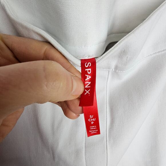 Spanx Pants Trousers Women S White Pull On Pants Women Tapered Pants Stretch - Picture 5 of 8